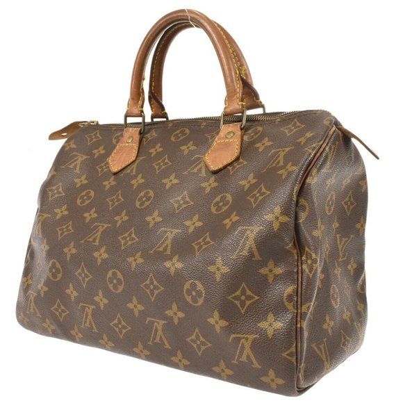 LOUIS VUITTON Speedy 30 Monogram Canvas Handbag with Gold Hardware - Picture 4 of 16